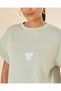 Women Light Green Short Sleeve Crew Neck T-Shirt - 4