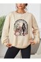 Women's Mink Cowboy Printed Oversize Sweatshirt - 3