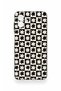 Samsung A07 Compatible Flower Motif Checkered Pattern Silicone Case - 2