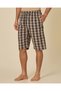 Men Beige T-Shirt And Beige Check Shorts Set - 3