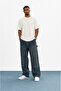 Men's detailed part baggy jean tint blue