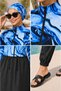 Beli Lace-Up Patterned Full Protection Hijab Swimsuit Set - 4