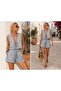 - Aurelia Indigo Embroidered Premium Vest with Tie Detail - 2