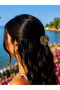 4-Piece Rose Hair Clip with Gold Detail, Strong Hold, Women's Hair Accessory - 3