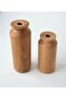100% Handmade Set of 2 Natural Solid Wood Pinterest Decorative Vases - 5