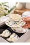 6-Person Porcelain Victoria Blue Spring Cup Set