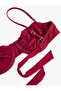 Drapeli Heart Neckline Shiny Underwire Bikini Top with Removable Straps - 2