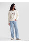 Beige Winnie the Pooh Embroidered Oversize Women's Sweatshirt - 2