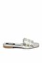 Women's Stoned Non-Slip Tpu Sole Flat Silver Slippers - 2