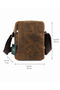Men's Crazy Beige Genuine Leather Postman Hand and Shoulder Bag Medium Size Special Gift for Men - 2