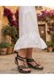 26Y241 Women's Black Stone Ethnic Thick Sole Orthopedic Comfortable Sole Walking Design Sports Daily Summer Sandals Shoes - 3