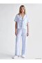 Shirt Collar Patterned Women's Pajama Set (W6) - 2