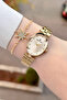 Dial Yellow Strap Gold Color Same as in the Image 24 mm Women's Wristwatch and Bracelet - 3