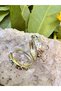 Silver Multicolor Zircon Stone Hoop Anti-Allergic Non-Tarnish Steel Earrings - 5