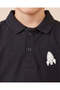 Boys Black Basic Polo T Shirt - 3