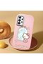 Samsung Galaxy A33 Compatible Case Camera Protector Pink Silicone Couple Phone Case with Kitty Pattern - 2