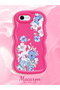 iPhone 6 Plus Compatible Case Camera Protector Red Silicone Couple Phone Case Floral Pattern - 2