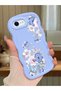 iPhone 6 Plus Compatible Case Camera Protector Blue Silicone Couple Phone Case Cover Floral Pattern