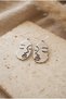 Handmade Plated Cast Metal Human Face Figured Earrings - 2