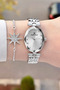 Gray Color Same as in the Image 24 mm Women's Wristwatch and Bracelet - 2