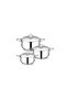 Tencere 3-Piece Set with Metal Lid, Steel 304 Quality Luxury 14-16-18 cm - 2
