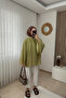 Chiffon Oil Green Blazer - 2