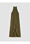 Original Halter Neck Asymmetrical Cut Ruffle Dress - 5