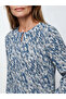 Nevavm Oval Collar Patterned Blouse with a Difference - 3