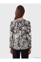 Original V-Neck Patterned Blouse - 4