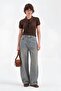 Women's Balloon Fit Jeans with Adhesive Stone Jacquard Fabric Detailed Design - 2