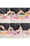 7PCS Kitchen Knife Set with Cutting Board, Stainless Steel Chef Knife Set, Pink Non-Stick Kitchen Knives with Holder, Wheat Straw Handle, Kitchen Scissors, Vegetable Peeler, Space Saving Storage Rack - 5
