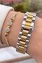 Yellow Silver Color - Small Case Women's Wristwatch - with Bracelet Gift 010Dkl00-643 - 7
