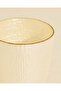 White Glass Tumbler With Gold Rim - 3
