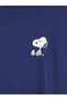 Peak New Season Navy Blue Printed 100% Cotton Women's T-Shirt - 8