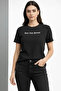 Wafıl Fabric T-Shirt Regular Fit Crew Neck Printed Casual Basic T-Shirt - Black - 3