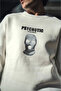 Winter bicycle collar printed sweatshirt - white - 3