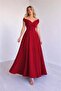 Women's Double-Breasted Collar, Off-The-Shoulder, Waist-Slung, Long Janjan Crepe Dress
