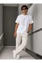Men's Minimal Guitar Print T-Shirt Summer Short Sleeve Crew Neck T-Shirt - White - 2