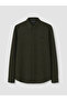 Özmarka New Season Khaki Regular Fit Men's Shirt - 4