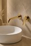 Gold Built-In Sink Faucet Slim Design Brass Material 5 Years Warranty Gold Sink Fixture - 3