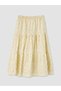 Vizyon New Season Yellow Polka Dot Layered Skirt with Elastic Waist - 7