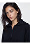 Zippered Stand Collar Women's Sweatshirt Tunic - 3