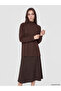 Ozmarka New Season Brown Half Turtleneck Oversize Women's Knitwear Tunic