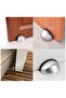 Stainless Steel Half Round Door Stopper with Rubber Bumper, Pack of 4 - 5