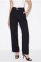 Women's Black Buckle High Waist Pleated Detailed Straight Leg Fabric Trousers 60286452 - 4