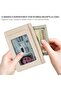 محفظة جلدية نحيفة بجيب أمامي، تصميم بسيط، حماية من تقنية RFID، حجم متوسط - 7