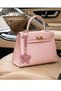 Trendy Bag Charm and Ornament Keychain with Crystal Stones and Flower Figure Premium - 5
