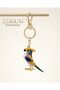 Trendy Bag Charm and Ornament Keychain with Colorful Enamel Parrot Bird Figure Premium - 7