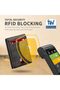 محفظة رجالية نحيفة مع مشبك نقود ومانع لسرقة البيانات RFID، محفظة أمامية صغيرة الحجم قابلة للطي