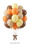 Sunshine Concept 20-Piece Macaron Yellow Pastel Orange Sea Sand Brown Birthday Balloon Set